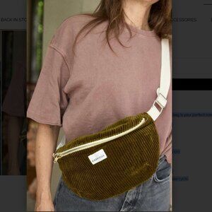 GABRIELLE PARIS OLIVE AND COTTON WAIST BAG